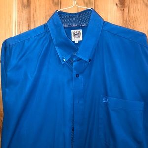 Cinch long sleeve shirt electric blue